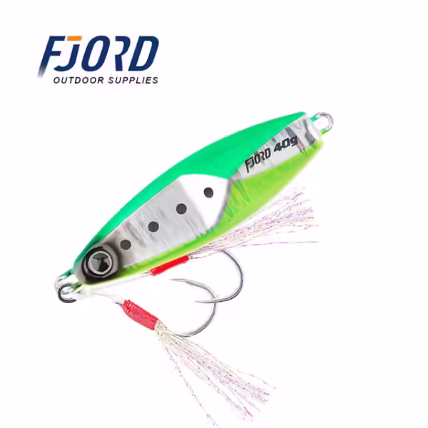 Señuelo de Pesca Fjord Jig Metal 40g/60g - Verde Fluor